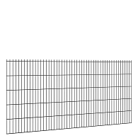 Hillfence metalen scherm, dubbele staafmat, 250x103 cm, zwart