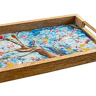 Dienblad blossom blue 34x23x4cm