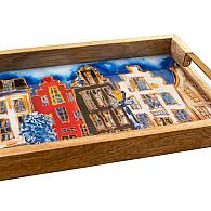 Dienblad canalhouses red 34x23x4cm