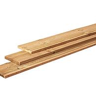 Grenen geschaafde plank 1.5x14x180 cm, groen geïmpregneerd