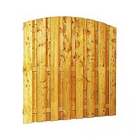 Grenen geschaafd plankenscherm 18-planks 15 mm, 179x164/179 cm, verticaal toog, groen geïmpregneerd