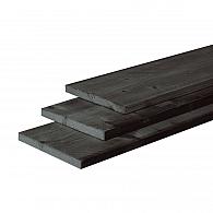 Douglas fijnbezaagde plank 2.2x20x400 cm, zwart gedompeld