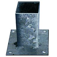 Vloerpaalhouder verzinkt 7x7 cm