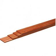 Hardhouten geschaafde plank, met V-groeven, 1.5x14.5x180 cm