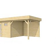 Vuren Topvision Tapuit, 300x300 en luifel 300 cm, kleurloos geïmpregneerd