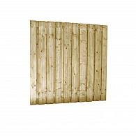 Jumboscherm geschaafd vuren 21-planks 15 mm, 180x180 cm, recht verticaal, groen geïmpregneerd