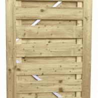 Jumbodeur met slotgat, geschaafd vuren 15 mm op verstelbaar stalen frame 100x180 cm, recht horizontaal