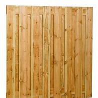 Grenen geschaafd plankenscherm 21-planks 17 mm, 180x180 cm, verticaal recht, groen geïmpregneerd