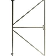 Verstelbaar stalen poortframe met slotkast-uitsparing, 180x100 cm, vuurverzinkt
