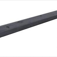 Grenen geschaafde afdekkap met sponning (6.2 cm) 3.5x8.5x180 cm t.b.v. rechtscherm, zwart gedompeld