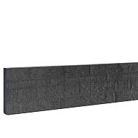 Betonplaat dubbelzijdig rotsmotief 36x3.5x184 cm, antraciet ongecoat