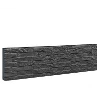 Betonplaat dubbelzijdig leisteenmotief 36x3.5x184 cm, antraciet ongecoat