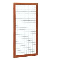 Hardhouten betonijzertrellis met maas 7.5x7.5 cm, in raamwerk 4.5x7.0 cm, 90x180 cm
