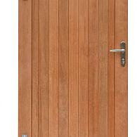 Hardhouten enkele toegangspoort, verticaal, 100x180 cm Incl beslag