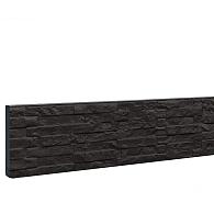 Betonplaat dubbelzijdig leisteenmotief 36x3.5x184 cm, antraciet gecoat