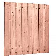 Douglas geschaafd plankenscherm 17-planks 18 mm, 180x180 cm, onbehandeld