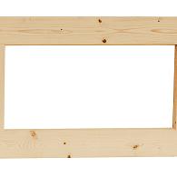 Vuren vast raam met helder glas, 72x45 cm, onbehandeld