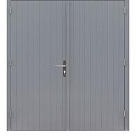 Hardhouten dubbele dichte deur Prestige, 202x221 cm, grijs gegrond
