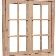 Douglas dubbel uitzetraam Prestige met dubbelglas, 112x120.5 cm, onbehandeld