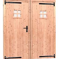 Douglas dubbele 1-ruits deur inclusief kozijn, 168x201 cm, kleurloos geïmpregneerd