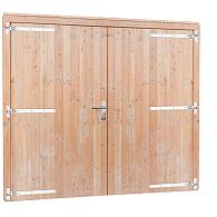 Douglas dubbele deur inclusief kozijn extra breed en hoog, 255x209 cm, kleurloos geïmpregneerd