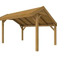 Douglasvision kapschuur Comfort 400x250 cm, groen geïmpregneerd