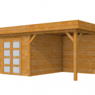 Douglas Topvision Roek, 298x298 en luifel 300 cm, transparant gespoten