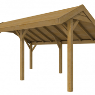 Douglasvision kapschuur Comfort 500x250 cm, groen geïmpregneerd