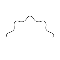 Steunring 1/2 rond geschulpt d54cm
