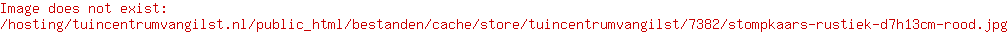 Stompkaars rustiek d7h13cm rood