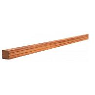Azobe Hardhouten paal geschaafd met V-groef, gepunt 8.5x8.5x300 cm