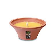 Vlamschaal d15h6.5cm citronella geel