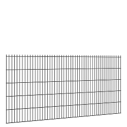 Hillfence metalen scherm, dubbele staafmat, 250x103 cm, zwart