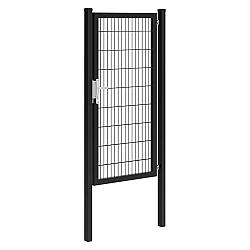 Hillfence metalen enkele poort Premium-line inclusief slot, 100x180 cm, zwart