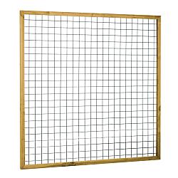 Eco gaastrellis met maas 7.5x7.5 cm, in grenen raamwerk 4.5x4.5 cm, 180x180 cm, groen geïmpregneerd