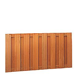 Hardhouten plankenscherm 17 planks 14 mm recht verticaal 180x90 cm