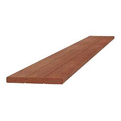 Hardhouten geschaafde plank, met V-groeven, 1.5x14.5x395 cm