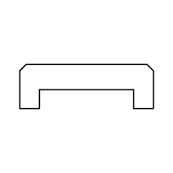 Douglas geschaafde afdeklat met sponning (6x1.2 cm) 2.8x8.5x180 cm, onbehandeld
