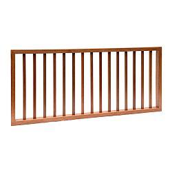 Hardhouten spijlenhek, 180x80 cm Frame 4.5x7 cm, spijlen 2x3 cm