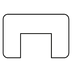 Hardhouten geschaafde damwandregel met sponning, 4.5x6.8x200 cm