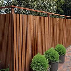 Elephant schutting Stripes Black bruin verduurzaamd vuren 179x179 cm