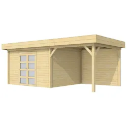 Vuren Topvision Parelhoen, 400x300 en luifel 300 cm, kleurloos geïmpregneerd