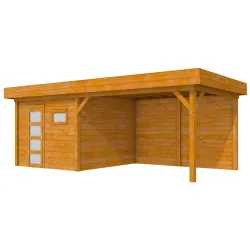 Douglas Topvision Raaf, 298x298 en luifel 400 cm, transparant gespoten