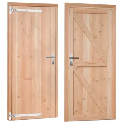 Douglas enkele dichte deur inclusief kozijn, linksdraaiend, 90x201 cm, kleurloos geïmpregneerd