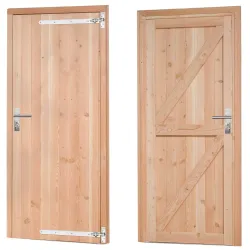 Douglas enkele dichte deur inclusief kozijn, rechtsdraaiend, 90x201 cm, kleurloos geïmpregneerd