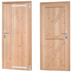 Douglas enkele dichte deur inclusief kozijn, rechtsdraaiend, 90x201 cm, onbehandeld