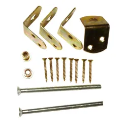 Uni-beslag t.b.v. lichtgewicht betonpaal 8.5x8.5 cm, geel verzinkt