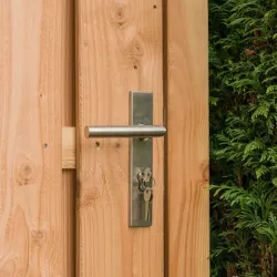 RVS luxe deurbeslagset SKG keurmerk met slotkast, cilinder, slot en duimen