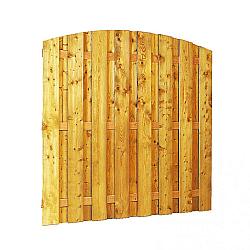 Grenen geschaafd plankenscherm 19-planks 15 mm, 180x180 cm, verticaal toog, groen geïmpregneerd