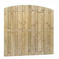 Jumboscherm geschaafd vuren 18-planks 15 mm, 180x170/180 cm, toog verticaal, groen geïmpregneerd